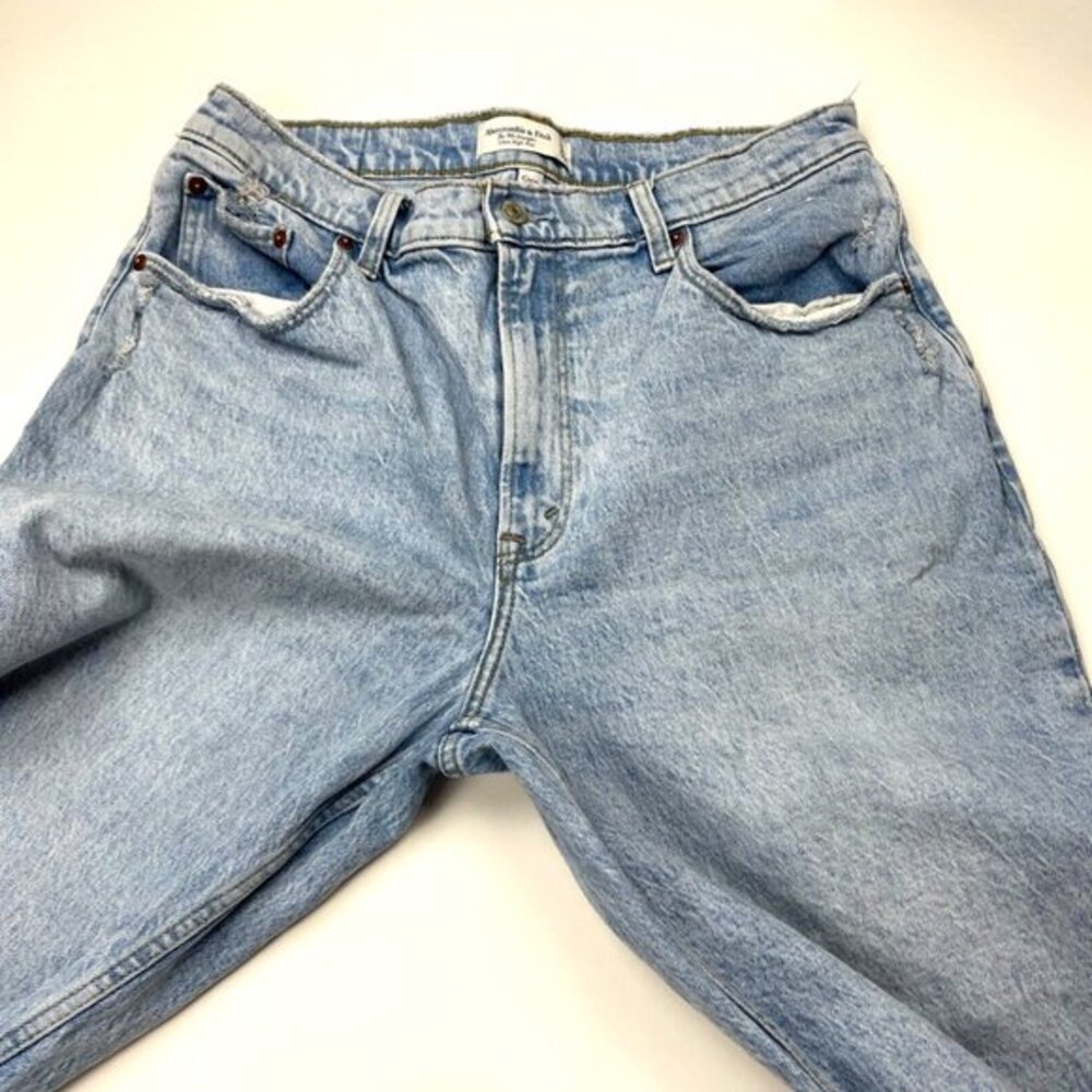 Abercrombie Fitch Ultra High Rise 90s Straight Curve Women 32 14 Vintage Denim - Picture 8 of 13